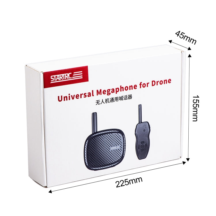 STARTRC Drone Megaphone Wireless Portable Speaker 3KM Control for DJI Mavic / Air / Mini Series (Black) - free shipping - PMC Jewellery - Order now!