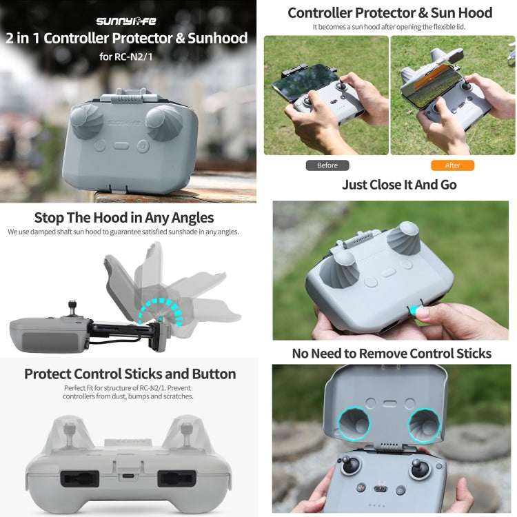 For DJI RC- N2 / N1 Sunnylife YK715 Remote Control Sunshade Protection Cover (Grey) - Others by Sunnylife | Online Shopping South Africa | PMC TechLife | Buy Now Pay Later Mobicred