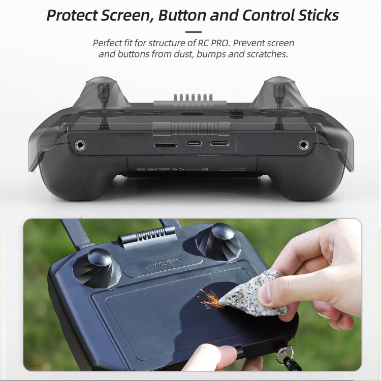 For DJI RC Pro Sunnylife 2 in 1 Controller Protector Sun Hood Screen Guard Monitor Sunshade Cover (Black) - Lens Hood by Sunnylife | Online Shopping South Africa | PMC TechLife | Buy Now Pay Later Mobicred