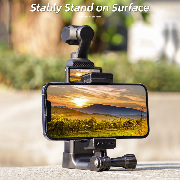 For DJI OSMO Pocket 3 Sunnylife Front Phone Holder Mount Handheld Tripod Expansion Brackets (Black) - Mount & Holder by Sunnylife | Online Shopping South Africa | PMC Jewellery | Buy Now Pay Later Mobicred
