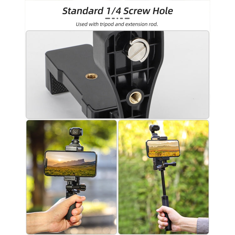 For DJI OSMO Pocket 3 Sunnylife Front Phone Holder Mount Handheld Tripod Expansion Brackets (Black) - Mount & Holder by Sunnylife | Online Shopping South Africa | PMC Jewellery | Buy Now Pay Later Mobicred