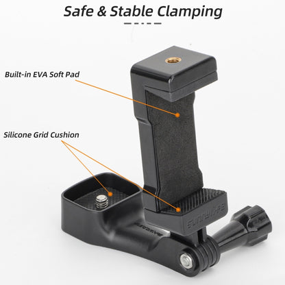 For DJI OSMO Pocket 3 Sunnylife Front Phone Holder Mount Handheld Tripod Expansion Brackets (Black) - Mount & Holder by Sunnylife | Online Shopping South Africa | PMC Jewellery | Buy Now Pay Later Mobicred