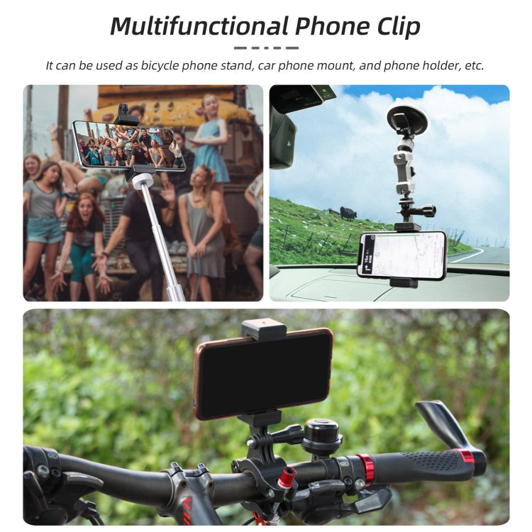 For DJI OSMO Pocket 3 Sunnylife Front Phone Holder Mount Handheld Tripod Expansion Brackets (Black) - Mount & Holder by Sunnylife | Online Shopping South Africa | PMC Jewellery | Buy Now Pay Later Mobicred