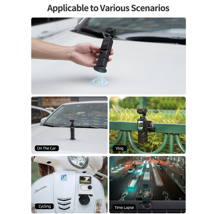 Sunnylife Universal Metal Magnetic Base 1/4 inch Adapter Aluminium Alloy Pivot Stand Base (Black) - Mount & Holder by Sunnylife | Online Shopping South Africa | PMC TechLife | Buy Now Pay Later Mobicred