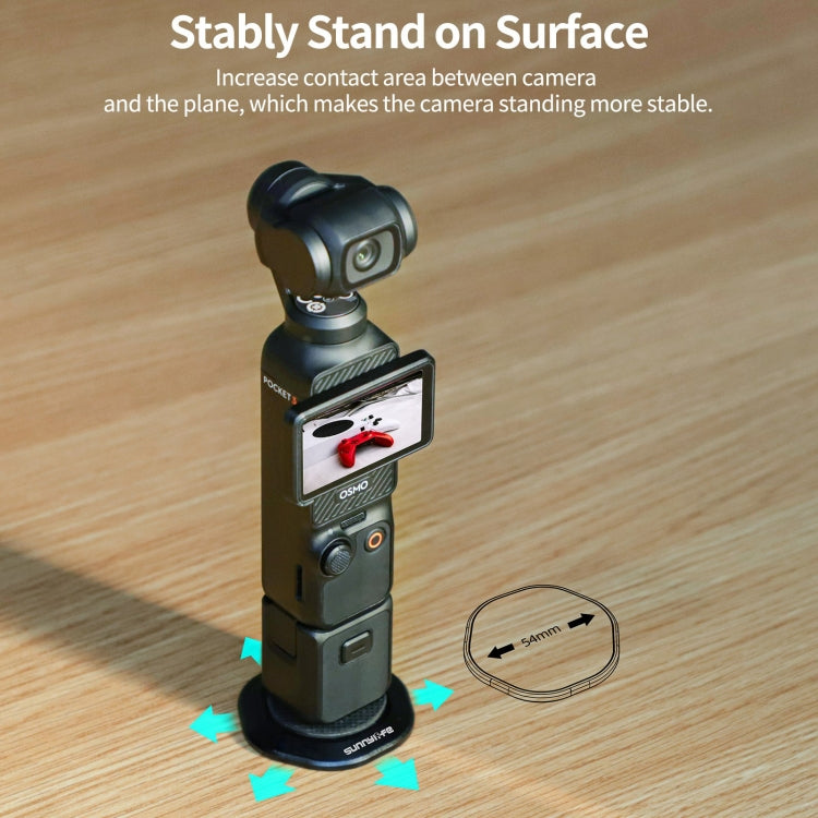 Sunnylife Universal Metal Magnetic Base 1/4 inch Adapter Aluminium Alloy Pivot Stand Base (Black) - Mount & Holder by Sunnylife | Online Shopping South Africa | PMC TechLife | Buy Now Pay Later Mobicred