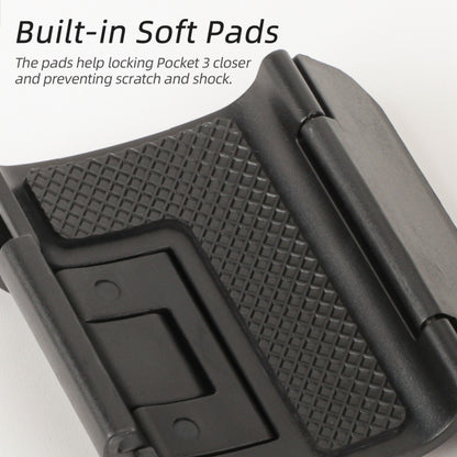 For DJI OSMO Pocket 3 Sunnylife Expansion Adapter Foldable Dual Hooks Adapter Protective Case Bracket (Black) - free shipping - PMC Jewellery - Order now!