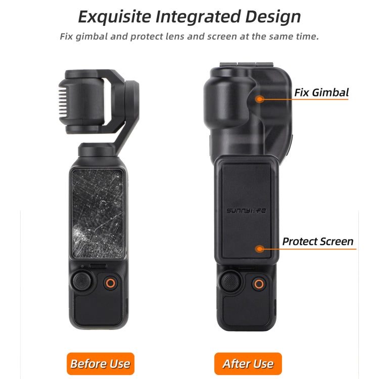 For DJI OSMO Pocket 3 Sunnylife Integrated Gimbal Cover Camera Protector (Black) - Mount & Holder by Sunnylife | Online Shopping South Africa | PMC Jewellery | Buy Now Pay Later Mobicred