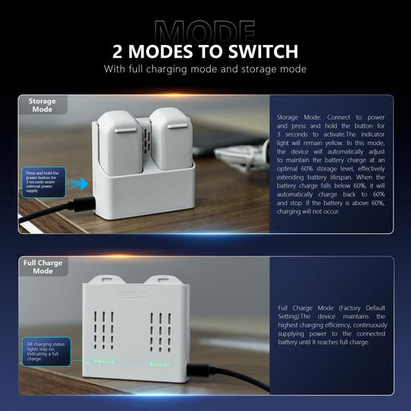 For DJI Neo Two-way Charging Butler Battery Charger Hub (Grey)
