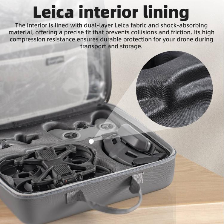 For DJI Air 3 / Air 3S / Avata 2 STARTRC Dual-Drone Shoulder Storage Bag PU Handbag (Grey) - free shipping - PMC Jewellery - Order now!