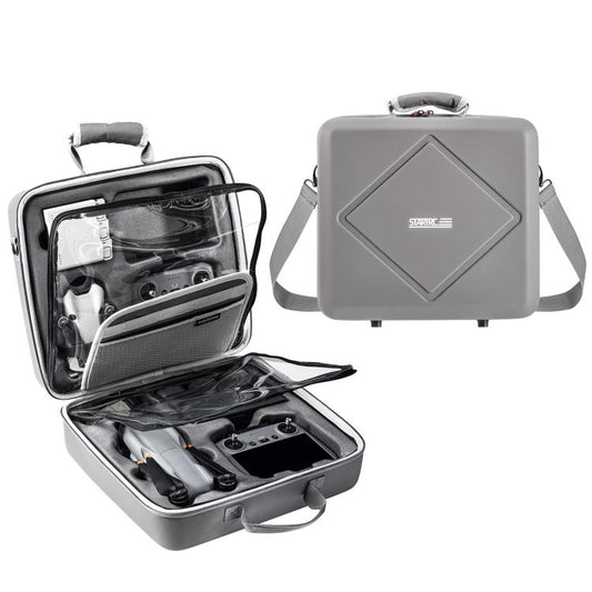 For DJI Air 3 / Air 3S / Mini 4 Pro STARTRC Dual-Drone Shoulder Storage Bag PU Handbag (Grey) - free shipping - PMC Jewellery - Order now!