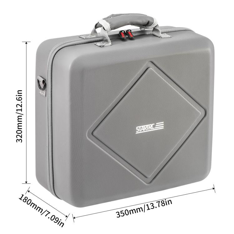 For DJI Air 3 / Air 3S / Mini 4 Pro STARTRC Dual-Drone Shoulder Storage Bag PU Handbag (Grey) - free shipping - PMC Jewellery - Order now!