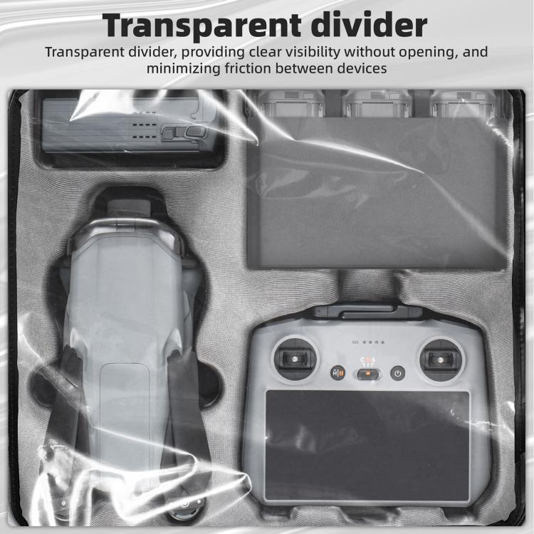 For DJI Air 3 / Air 3S / Mini 4 Pro STARTRC Dual-Drone Shoulder Storage Bag PU Handbag (Grey) - free shipping - PMC Jewellery - Order now!