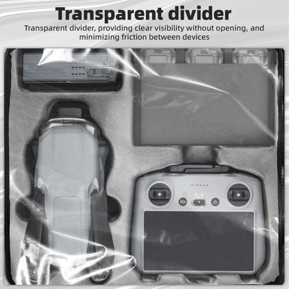 For DJI Air 3 / Air 3S / Mini 4 Pro STARTRC Dual-Drone Shoulder Storage Bag PU Handbag (Grey) - free shipping - PMC Jewellery - Order now!