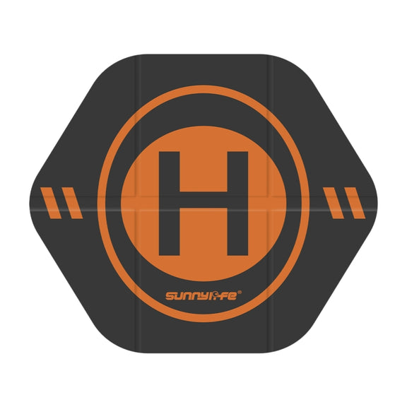 Sunnylife Drone Landing Pad 35cm Fast-Fold Double-Sided Leather Water-resistant Helipad for DJI Neo / Avata 1 / 2 / Mini Series (Yellow+Orange)