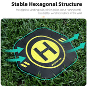 Sunnylife Drone Landing Pad 35cm Fast-Fold Double-Sided Leather Water-resistant Helipad for DJI Neo / Avata 1 / 2 / Mini Series (Yellow+Orange)