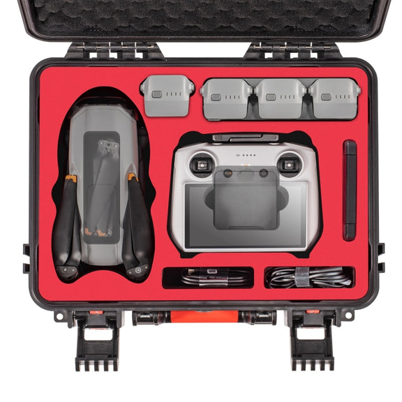For DJI Air 3S STARTRC Water-resistant ABS Suitcase Storage Box (Black)