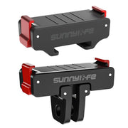 For DJI Osmo Action 5 Pro / 4 / 3 Sunnylife Foldable Magnetic Quick Release Mount + Magnetic Cold Shoe Adapter (Black)