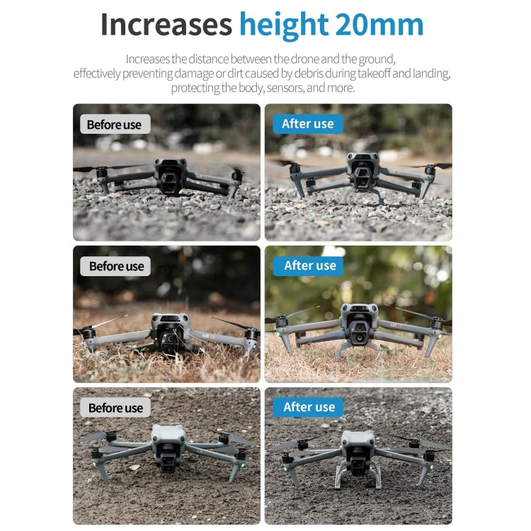 For DJI Air 3S / 3 STARTRC Folding Anti-fall Anti-dirt Heightened Landing Gear Training Rack (Grey) - free shipping - PMC TechLife - Order now!