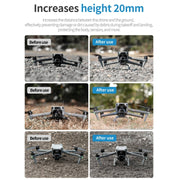 For DJI Air 3S / 3 STARTRC Folding Anti-fall Anti-dirt Heightened Landing Gear Training Rack (Grey)
