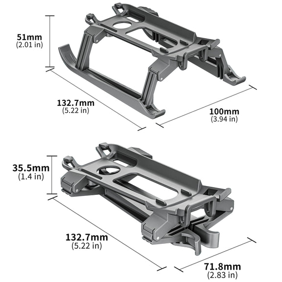 For DJI Air 3S / 3 STARTRC Folding Anti-fall Anti-dirt Heightened Landing Gear Training Rack (Grey)