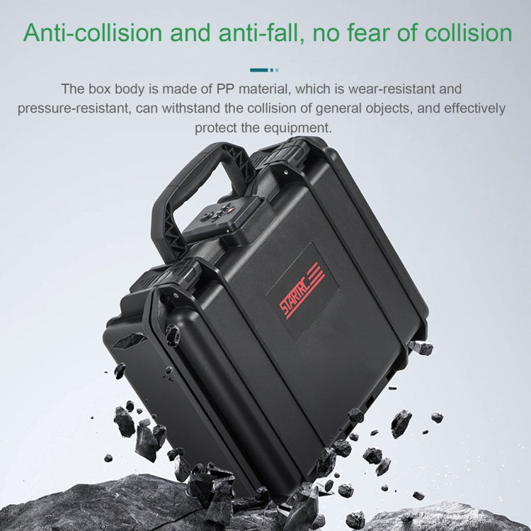 For DJI Osmo Pocket 3 STARTRC TSA Combination Lock Water-resistant EVA ABS Dual-layer Suitcase Storage Box (Black)