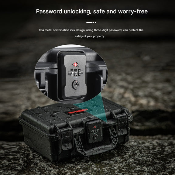 For DJI Osmo Pocket 3 STARTRC TSA Combination Lock Water-resistant EVA ABS Dual-layer Suitcase Storage Box (Black)