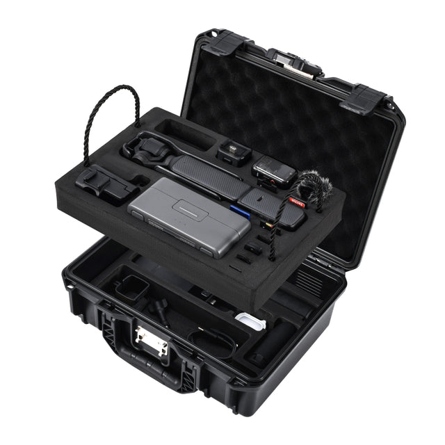 For DJI Osmo Pocket 3 STARTRC TSA Combination Lock Water-resistant EVA ABS Dual-layer Suitcase Storage Box (Black)