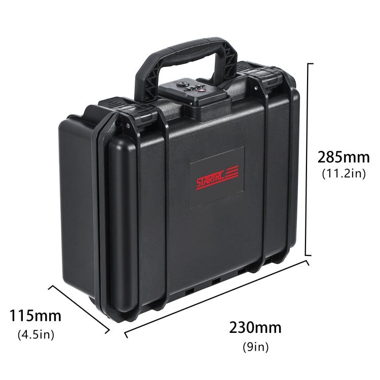 For DJI Osmo Pocket 3 STARTRC TSA Combination Lock Water-resistant EVA ABS Dual-layer Suitcase Storage Box (Black)
