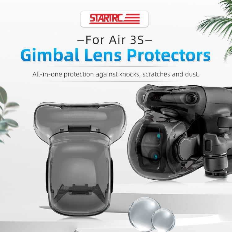 For DJI Air 3S STARTRC Lens Protective Cover Gimbal Cover (Transparent Black)