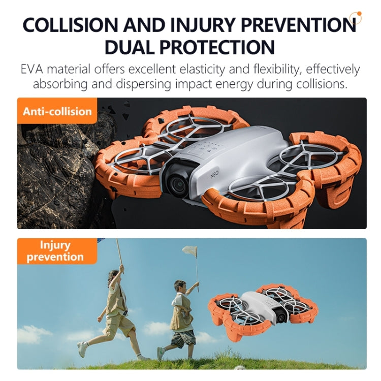 For DJI Neo STARTRC Light Anti-Sink Floating Propeller Guard Bumper (Orange) - free shipping - PMC TechLife - Order now!