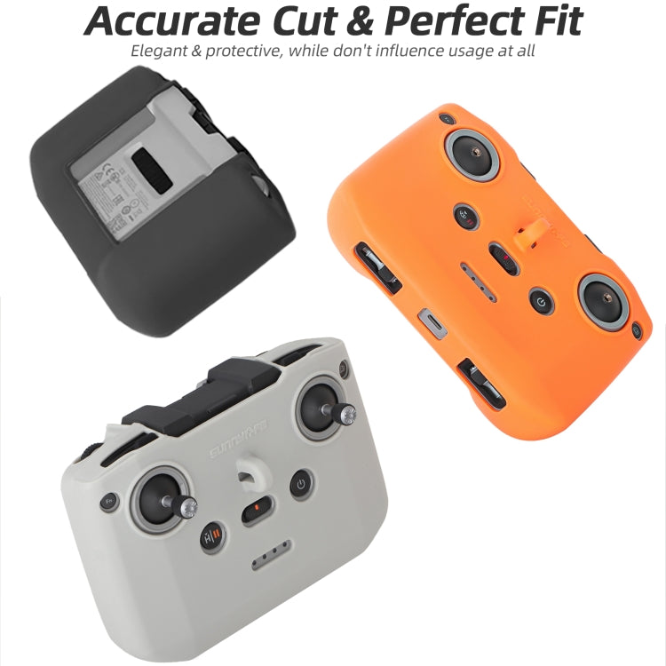 For DJI Neo / Mini 4 Pro / RC-N3 / RC-N2 / RC-N1 Sunnylife Controller Protective Cover Silicone Case with Neck Strap (Grey)