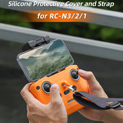 For DJI Neo / Mini 4 Pro / RC-N3 / RC-N2 / RC-N1 Sunnylife Controller Protective Cover Silicone Case with Neck Strap (Black)
