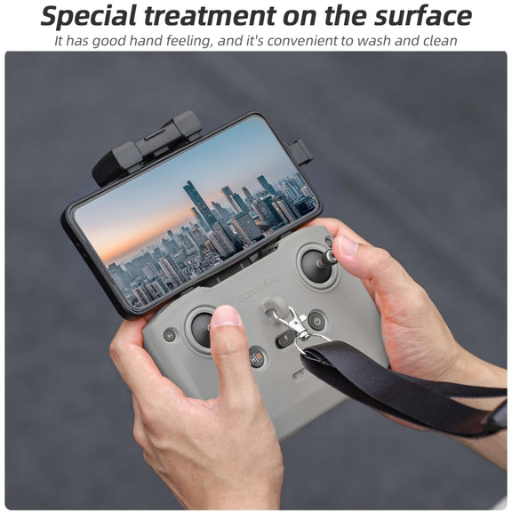 For DJI Neo / Mini 4 Pro / RC-N3 / RC-N2 / RC-N1 Sunnylife Controller Protective Cover Silicone Case with Neck Strap (Grey)