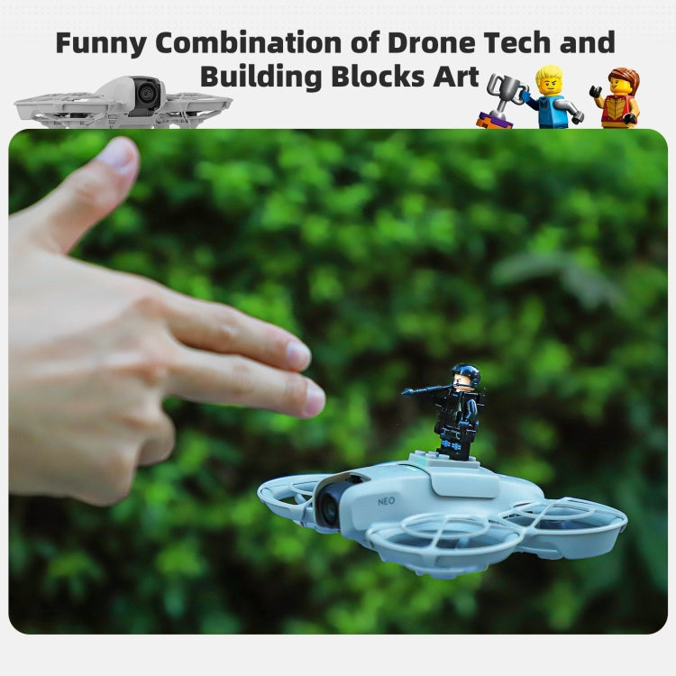For DJI Neo Sunnylife Building Blocks Adapter Funny Building Bricks Toy Expansion Accessories (Grey)