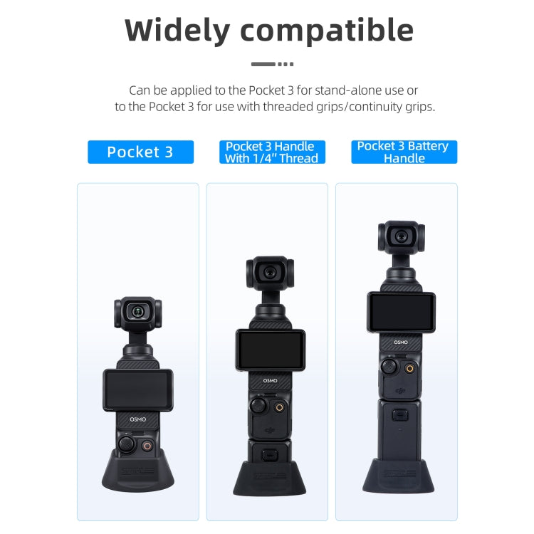For DJI Osmo Pocket 3 STARTRC Silicone Desktop Base Bracket (Black) - Mount & Holder by STARTRC | Online Shopping South Africa | PMC TechLife | Buy Now Pay Later Mobicred