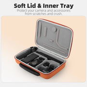 For DJI Osmo Action 5 Pro / 4 / 3 Sunnylife Portable Carrying Case Adventure Combo Bag (Orange)