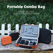 For DJI Osmo Action 5 Pro / 4 / 3 Sunnylife Portable Carrying Case Mini Standard Combo Bag (Orange)