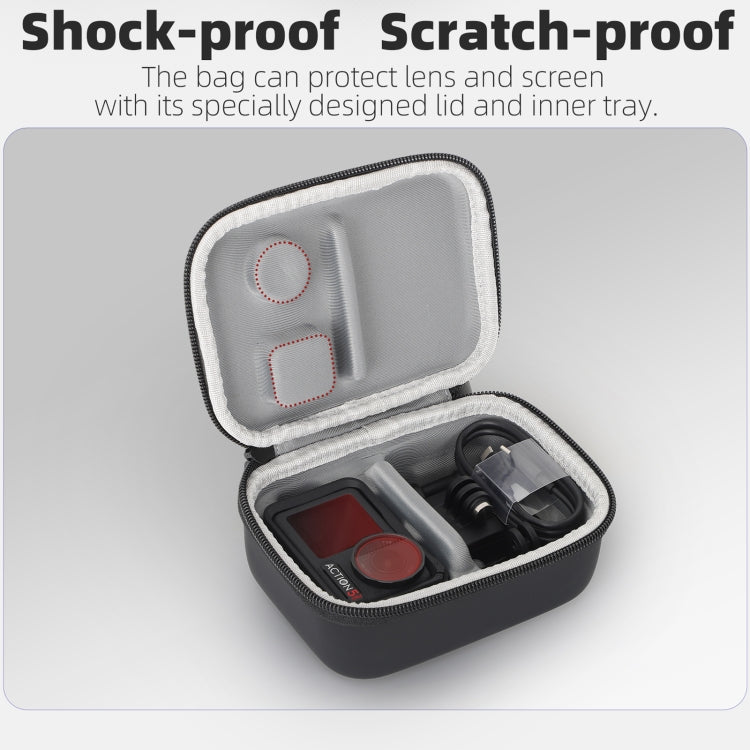 For DJI Osmo Action 5 Pro / 4 / 3 Sunnylife Portable Carrying Case Mini Standard Combo Bag (Black)