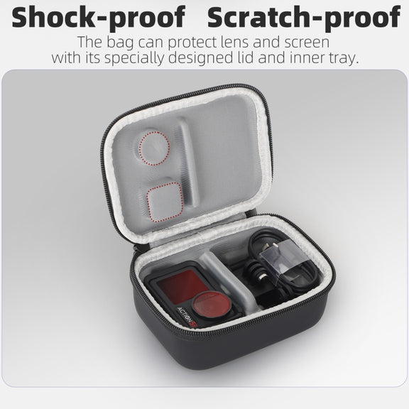 For DJI Osmo Action 5 Pro / 4 / 3 Sunnylife Portable Carrying Case Mini Standard Combo Bag (Orange)