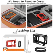 For DJI Osmo Action 5 Pro Sunnylife Silicone Protective Case Scratch-proof Camera Cover with Lanyard (Red)