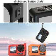 For DJI Osmo Action 5 Pro Sunnylife Silicone Protective Case Scratch-proof Camera Cover with Lanyard (Red)