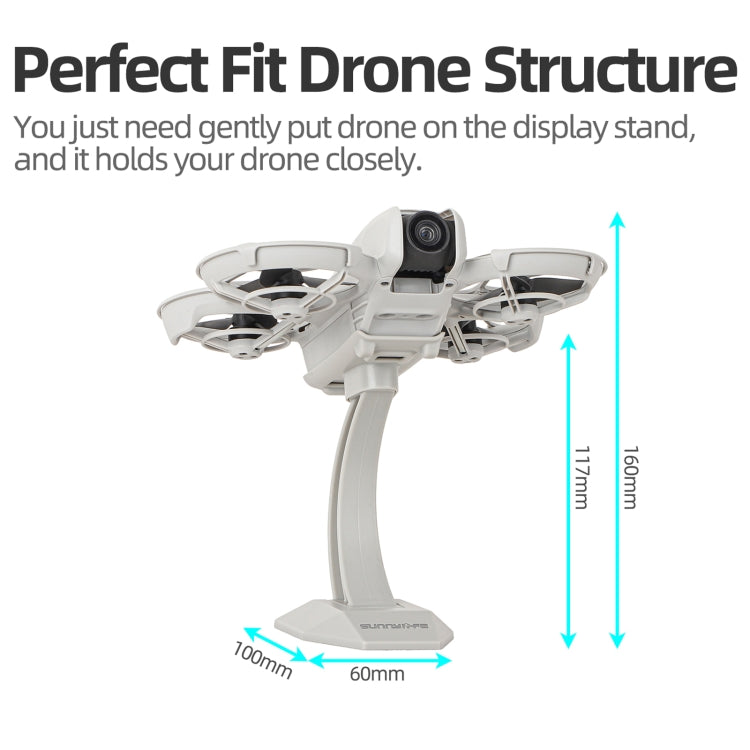 For DJI Neo Sunnylife Desktop Display Stand Drone Mount Exhibition Base Bracket (Grey)