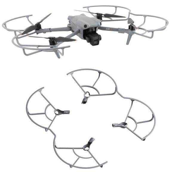 For DJI Air 3S / 3 Sunnylife Propellers Guard Protector Integrated Shielding Rings Quick Release Anti-Collision Props Safe Ring (Grey)