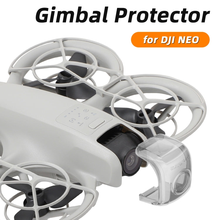 For DJI Neo Sunnylife Integrated Gimbal Protector Camera Lens Cover (Clear Grey)