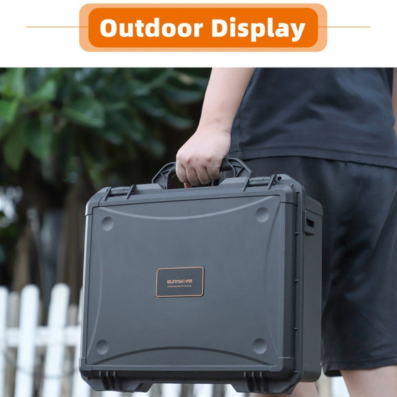 For DJI Air 3S / 3 Sunnylife Safety Carrying Case Large Capacity Water-resistant Shock-proof Hard Travel Case (Black)