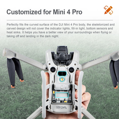 For DJI Mini 4 Pro STARTRC LED Light Folding Heightened Landing Gear Training Rack (Grey) - free shipping - PMC Jewellery - Order now!