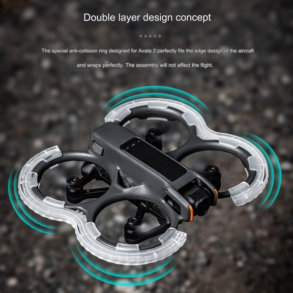 For DJI Avata 2 STARTRC Central Control TPU Protective Guard Anti-collision Ring Cover (Transparent)