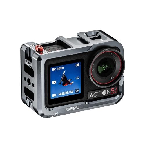 For DJI Osmo Action 5 Pro STARTRC Metal Cage Expansion Adapter Frame with Cold Shoe (Grey) - free shipping - PMc TechLife - Order now!