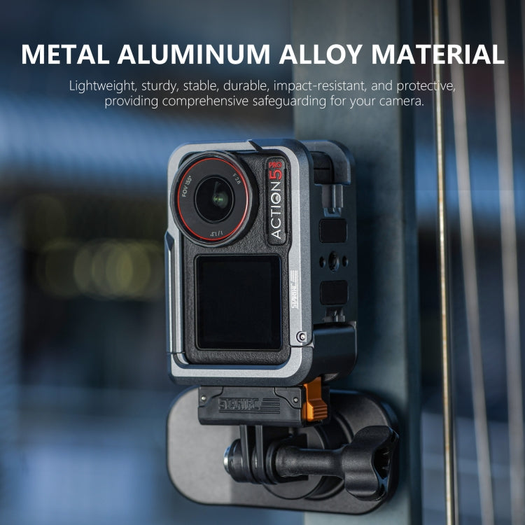 For DJI Osmo Action 5 Pro STARTRC Metal Cage Expansion Adapter Frame with Cold Shoe (Grey) - free shipping - PMc TechLife - Order now!