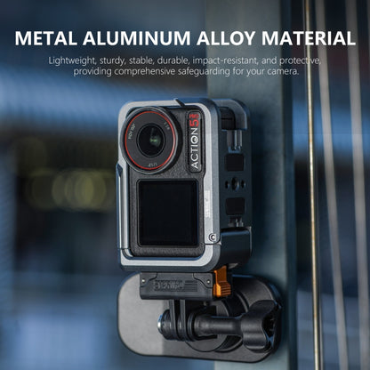 For DJI Osmo Action 5 Pro STARTRC Metal Cage Expansion Adapter Frame with Cold Shoe (Grey) - free shipping - PMC Jewellery - Order now!